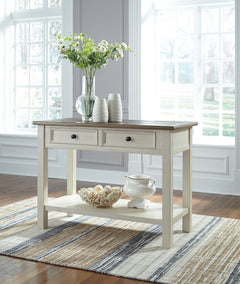 Bolanburg Two-tone Sofa Table and Chair Side End Table - Ornate Home