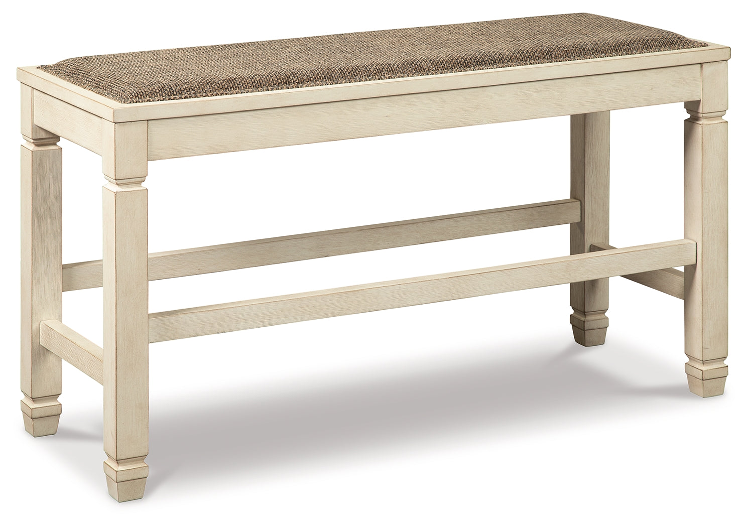 Bolanburg White Counter Height Dining Table, 4 Stools, Bench and 2 Display Cabinets (Online Special Price) - Ornate Home