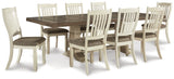 Bolanburg White Dining Table and 8 Chairs - Ornate Home