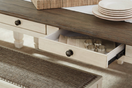 Bolanburg White Dining Table with 4 Chairs and Bench - Ornate Home