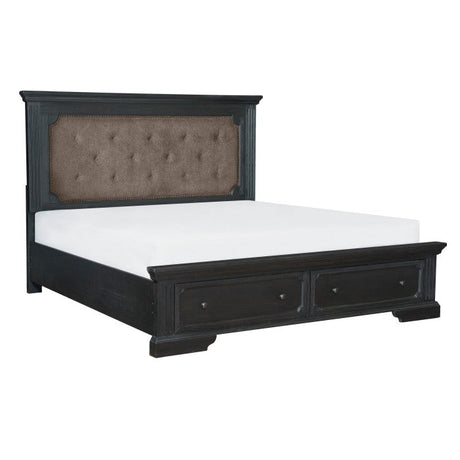 Bolingbrook Charcoal Eastern King Platform Bed - Ornate Home
