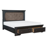 Bolingbrook Charcoal Eastern King Platform Bed - Ornate Home