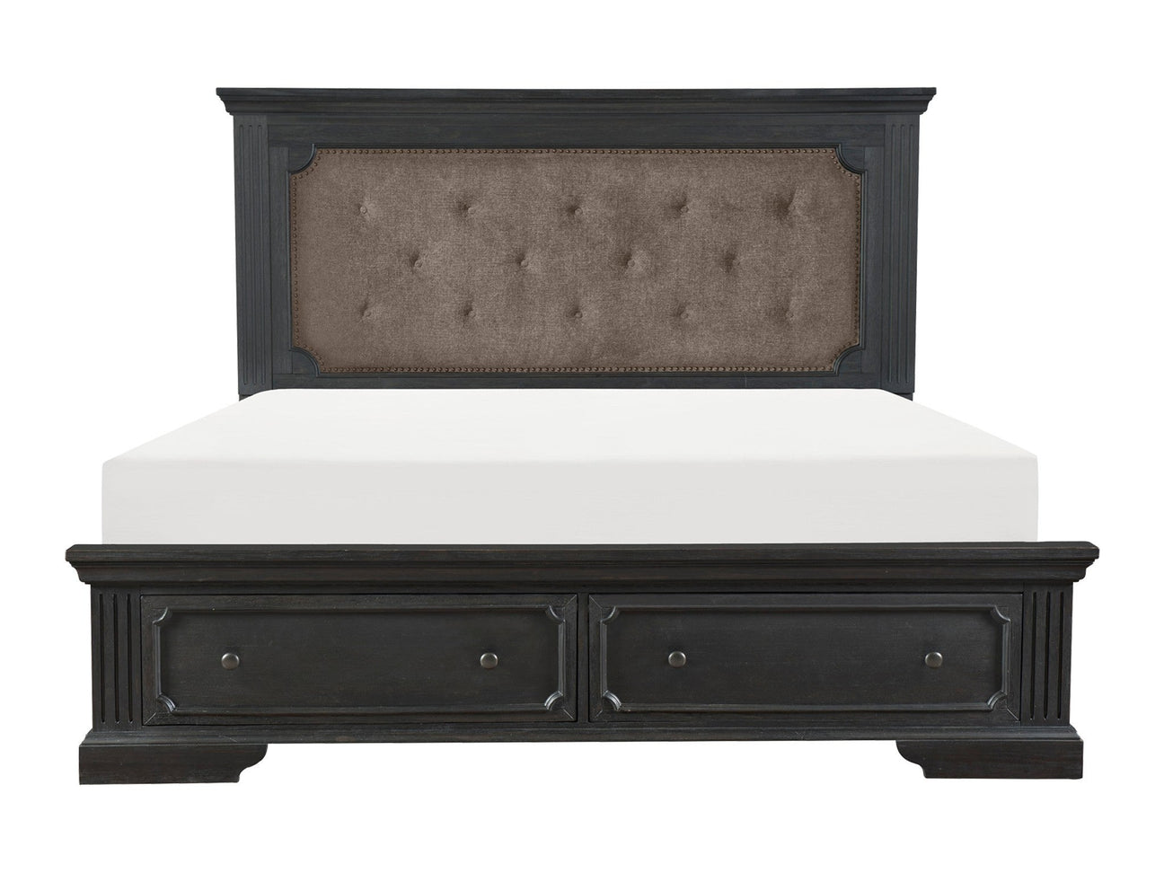 Bolingbrook Charcoal Queen Platform Bed - Ornate Home