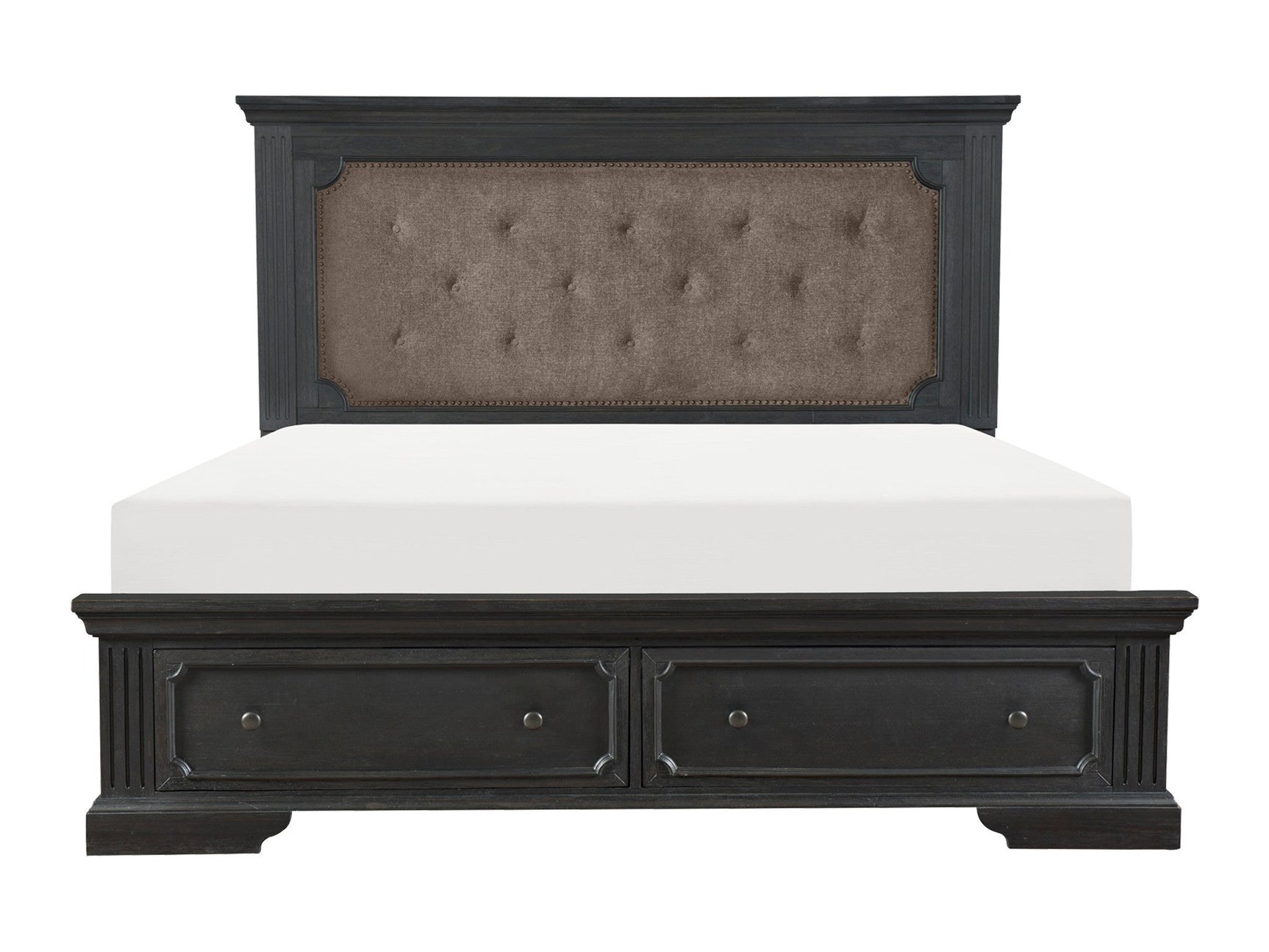 Bolingbrook Charcoal Queen Platform Bed - Ornate Home