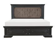 Bolingbrook Charcoal Queen Platform Bed - Ornate Home