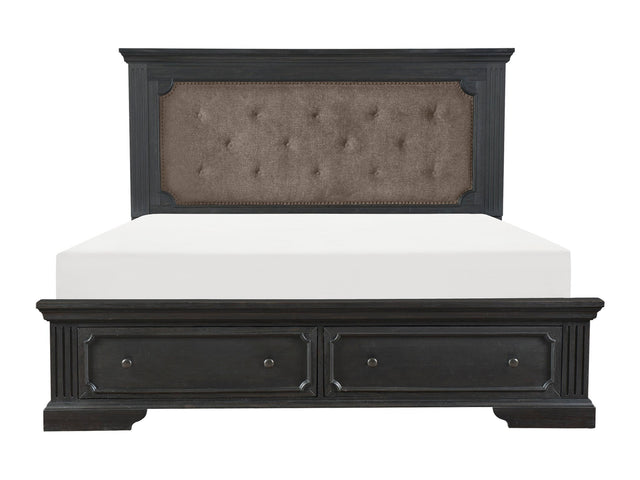 Bolingbrook Charcoal Queen Platform Bed - Ornate Home