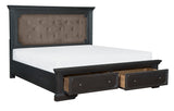 Bolingbrook Charcoal Queen Platform Bed - Ornate Home