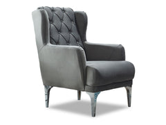 Bolivya Grey 3-pieces (Sofa & Loveseat & Chair) Living Room Set - Ornate Home