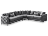 Bolivya Grey Convertible Sectional Sofa - Ornate Home