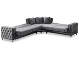 Bolivya Grey Convertible Sectional Sofa - Ornate Home