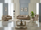 Bolivya Beige 3-pieces (Sofa & Loveseat & Chair) Living Room Set