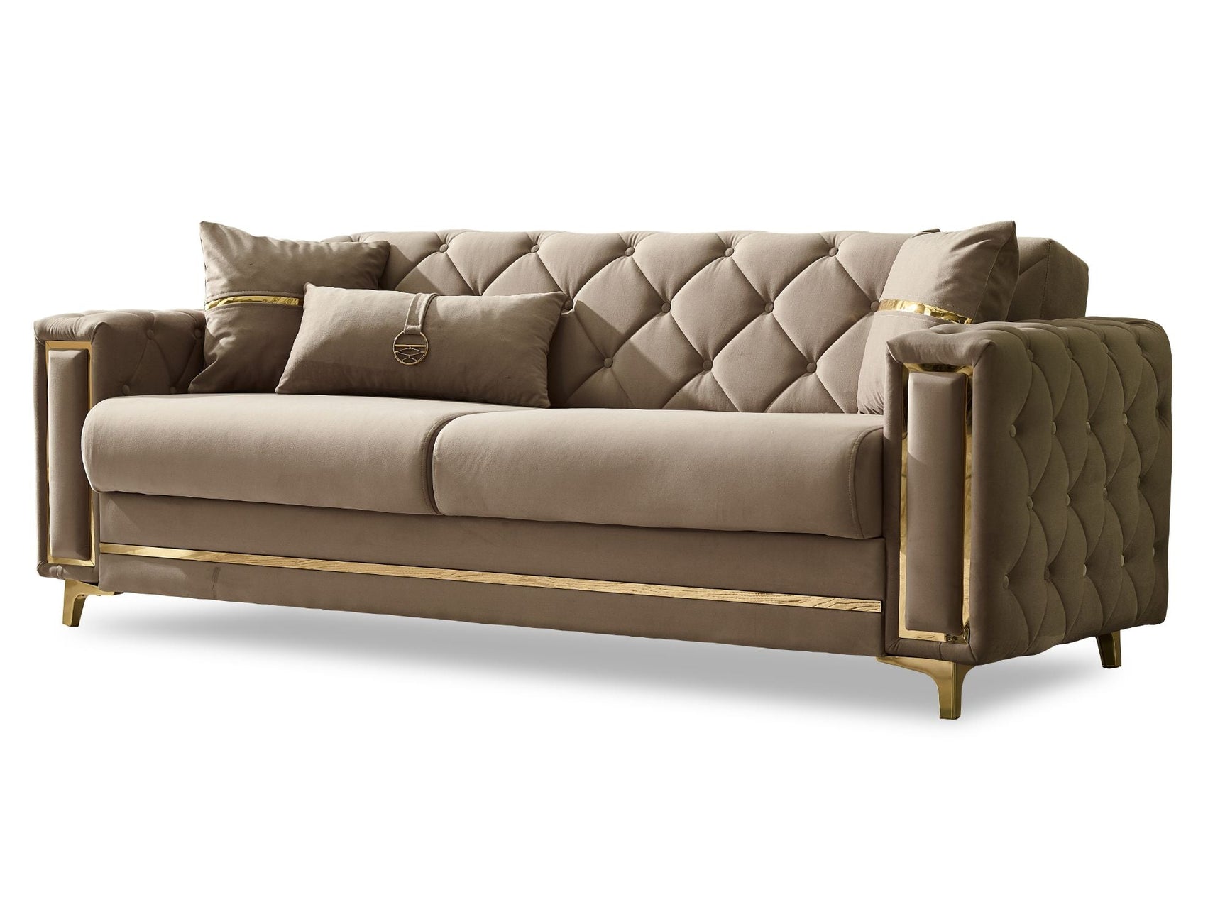 Bolivya Beige 3-pieces (Sofa & Loveseat & Chair) Living Room Set