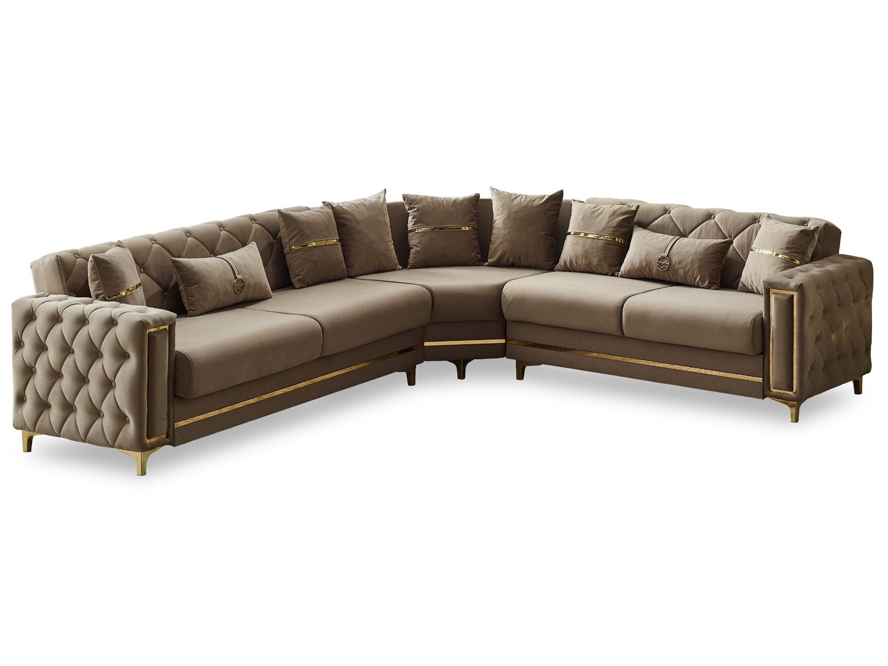 Bolivya Beige Convertible Sectional Sofa