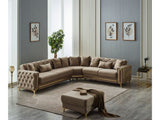 Bolivya Beige Convertible Sectional Sofa