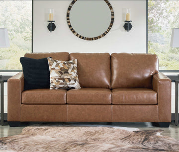 Bolsena Caramel Leather Living Room Set / 2pc - Ornate Home