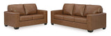 Bolsena Caramel Leather Living Room Set / 2pc - Ornate Home