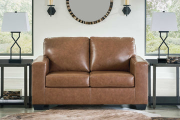 Bolsena Caramel Leather Living Room Set / 2pc - Ornate Home