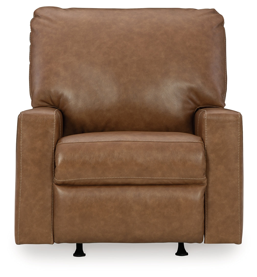 Bolsena Caramel Leather Rocker Recliner - Ornate Home