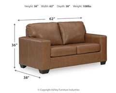 Bolsena Caramel Sofa, Loveseat and Recliner - Ornate Home