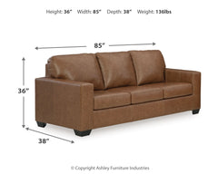Bolsena Caramel Sofa, Loveseat and Recliner - Ornate Home