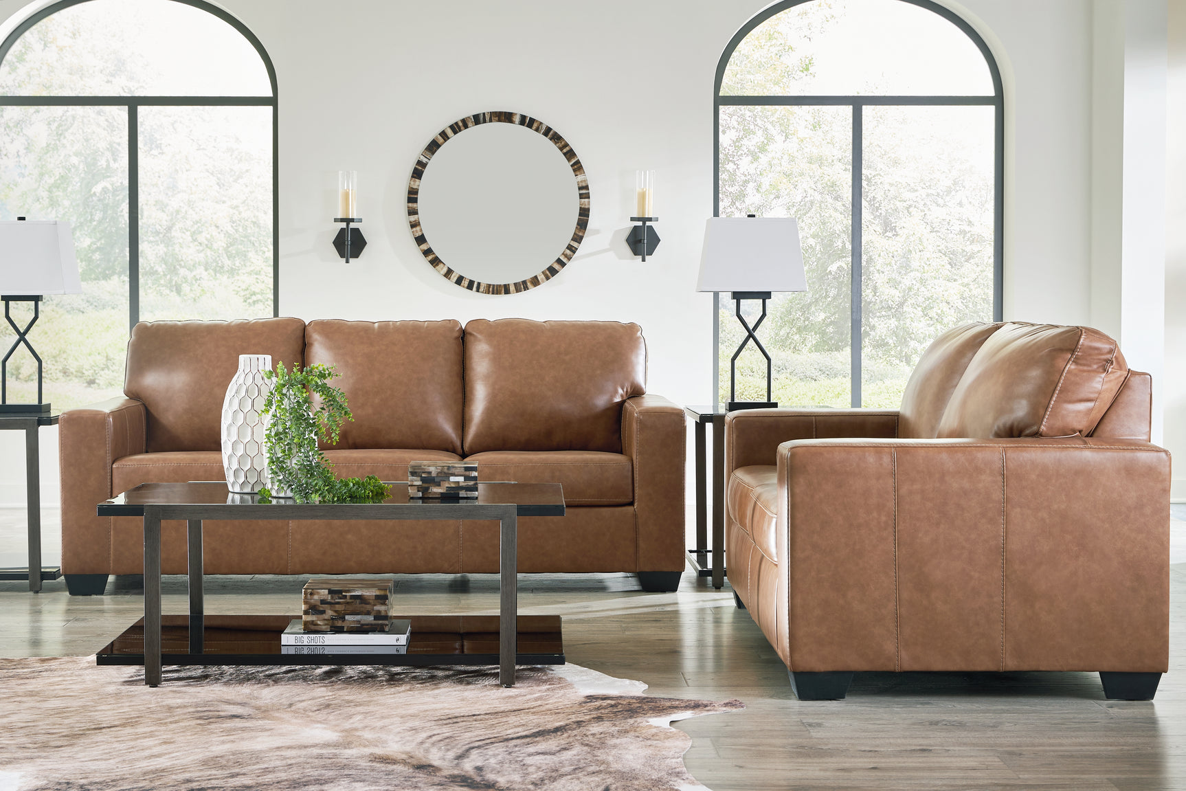 Bolsena Caramel Sofa and Loveseat (Online Special Price) - Ornate Home