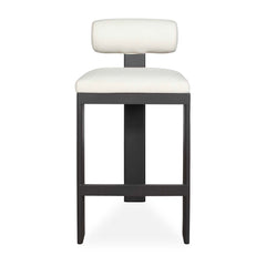 Bolster Back Black/White Outdoor Bar Stool - Ornate Home