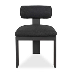 Bolster Back Charcoal Outdoor Dining Chair - Ornate Home