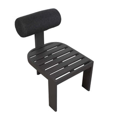 Bolster Back Charcoal Outdoor Dining Chair - Ornate Home