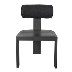 Bolster Back Charcoal Outdoor Dining Chair - Ornate Home