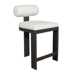 Bolster Back White Outdoor Counter Stool - Ornate Home