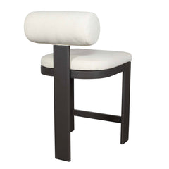 Bolster Back White Outdoor Counter Stool - Ornate Home