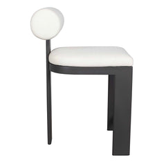 Bolster Back White Outdoor Counter Stool - Ornate Home