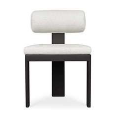 Bolster Back White Outdoor Dining Chair - Ornate Home