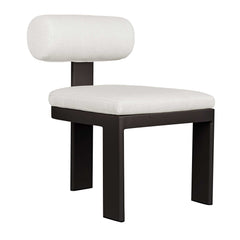 Bolster Back White Outdoor Dining Chair - Ornate Home