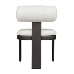 Bolster Back White Outdoor Dining Chair - Ornate Home