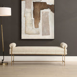 Bolster Pearl White Bench - Ornate Home