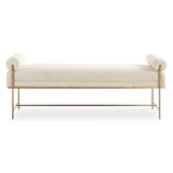Bolster Pearl White Bench - Ornate Home