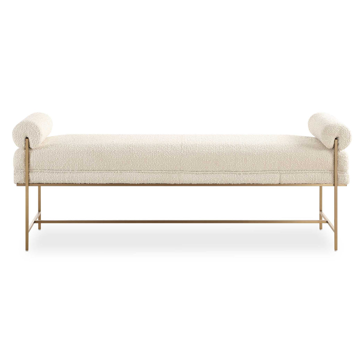 Bolster Pearl White Bench - Ornate Home