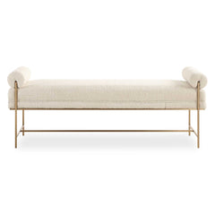 Bolster Pearl White Bench - Ornate Home
