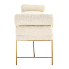 Bolster Pearl White Bench - Ornate Home