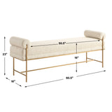 Bolster Pearl White Bench - Ornate Home