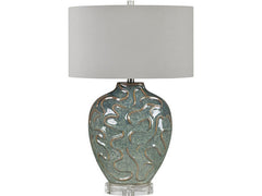 Bolter Green/Brown Table Lamp - Ornate Home