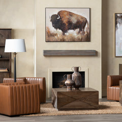 Bolting Bison Brown/Tan Canvas - Ornate Home