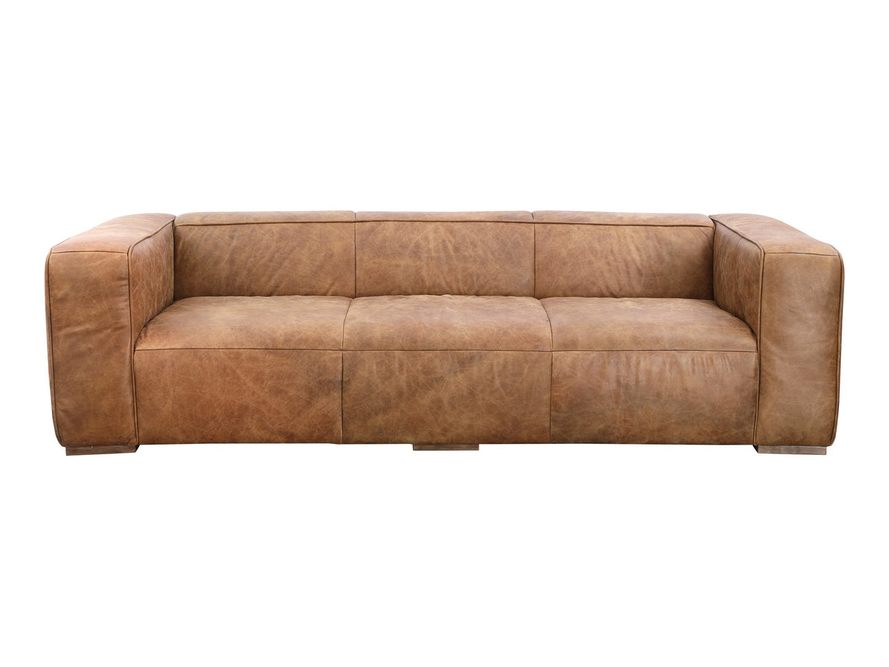 Bolton Brown Leather Sofa - Ornate Home