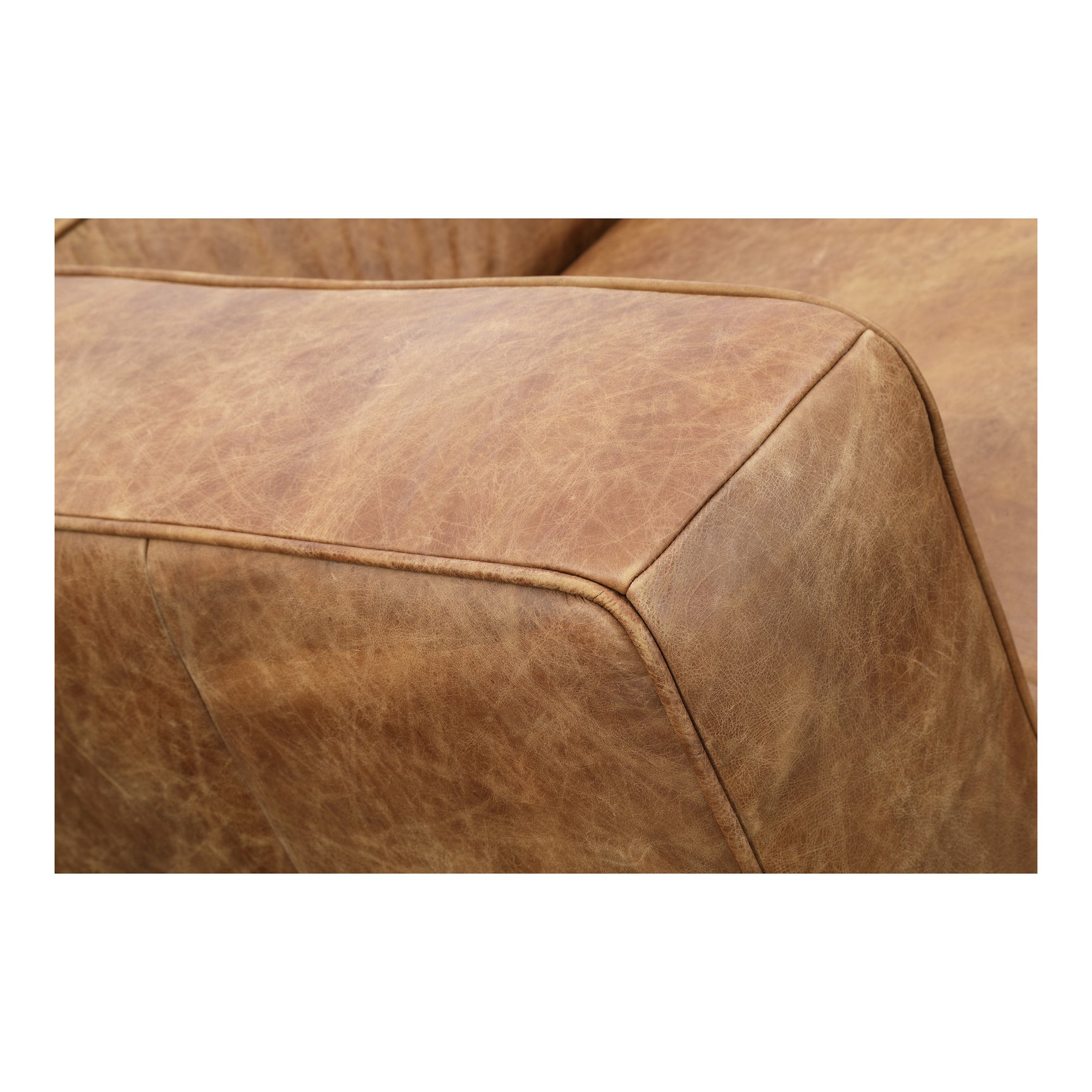 Bolton Brown Leather Sofa - Ornate Home