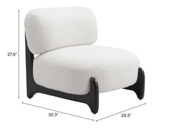 Bombo White Accent Chair - Ornate Home