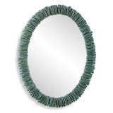 Bonaire Teal Blue Oval Mirror - Ornate Home