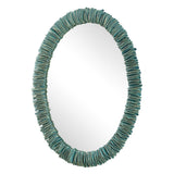 Bonaire Teal Blue Oval Mirror - Ornate Home