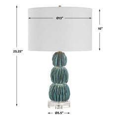 Bonaire Teal Blue Table Lamp - Ornate Home