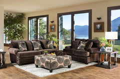 Bonaventura Brown/Pattern Ottoman - Ornate Home